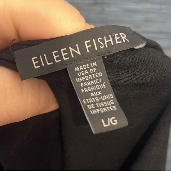 Eileen Fisher Soft and Stretchy Black Tank Dress Viscose Lycra Size Large - Picture 3 of 6